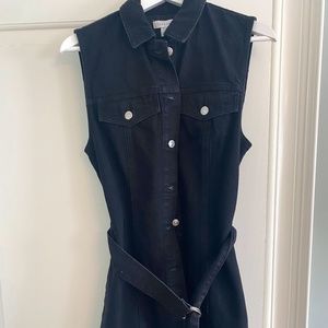 Topshop Black Denim Dress - US 10